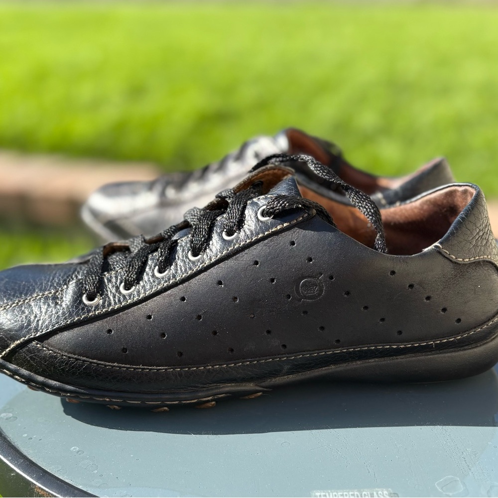 Born Black Leather Lace Up Shoes in Mint Condition